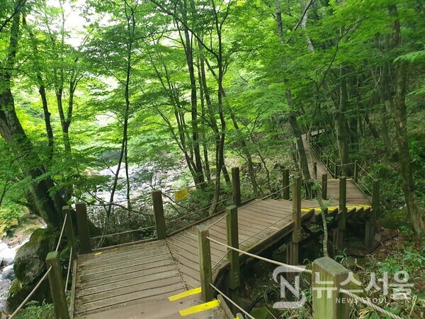 탐라계곡 목교. 탐라계곡은 한라산 관음사 등산로에 있는 계곡으로서 우리나라 3대 계곡 중 하나이다. 탐라계곡은 계곡 대부분이 가파른 비탈로 이루어져 있고 경사가 급한 곳도 많아 과거에는 등산객들이 탐라계곡 일대에서 자주 사고를 당하였다. 이 때문에 한라산국립공원관리사무소에서 계곡을 가로지르는 목교를 설치하여 지금은 등산객들이 목교를 이용하여 탐라계곡을 지나고 있다.