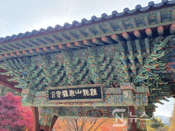 동학사 일주문. 계룡산 동학사는 갑사, 신원사와 더불어 계룡산을 대표하는 사찰이다. 동학사는 조계종 6교구 본사인 마곡사의 말사이며, 동학사 강원은 청도 운문사 강원과 함께 우리나라의 대표적인 비구니 강원 중 하나이다.