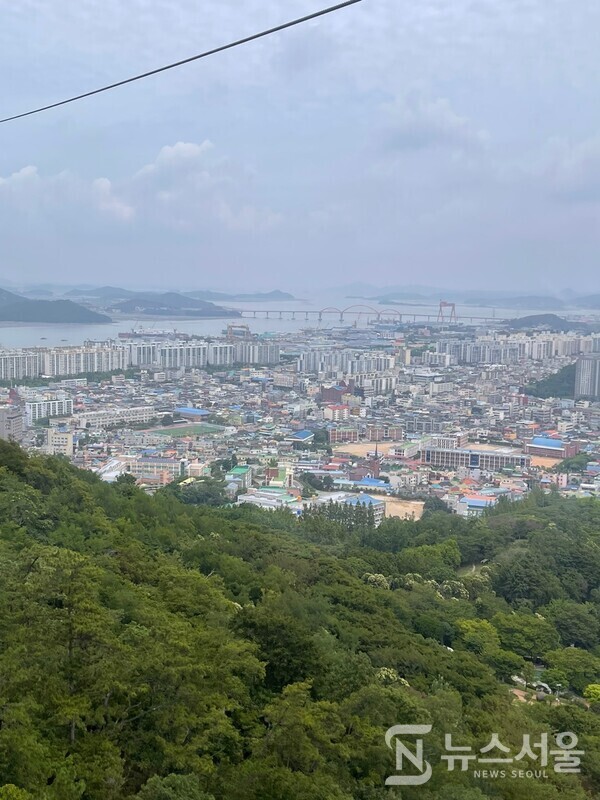 ▲ 목포 해상 케이블카에서 바라본 목포 전경 