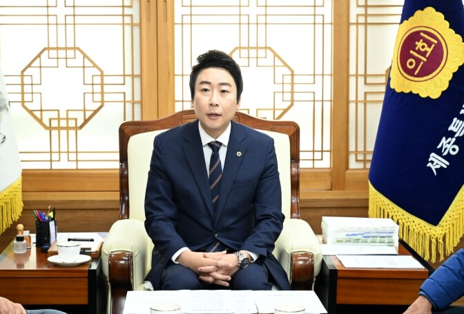 세종시의회 임채성 의장, 초고압 송전...