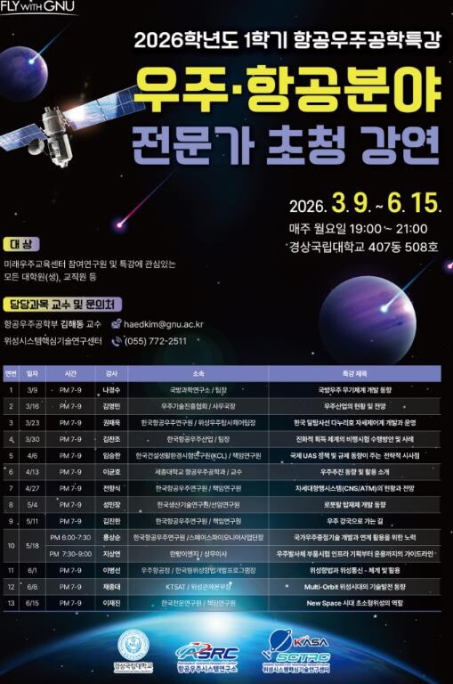 경상국립대학교, ‘우주‧항공 분야 전...