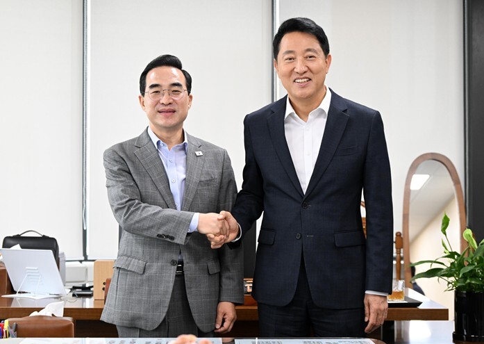 서울시 오세훈 시장, 기획처장관 만나...